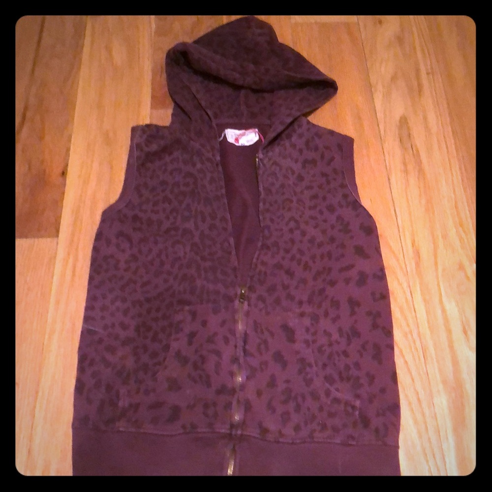 Current/Elliott sleeveless camouflage zipup hoodie